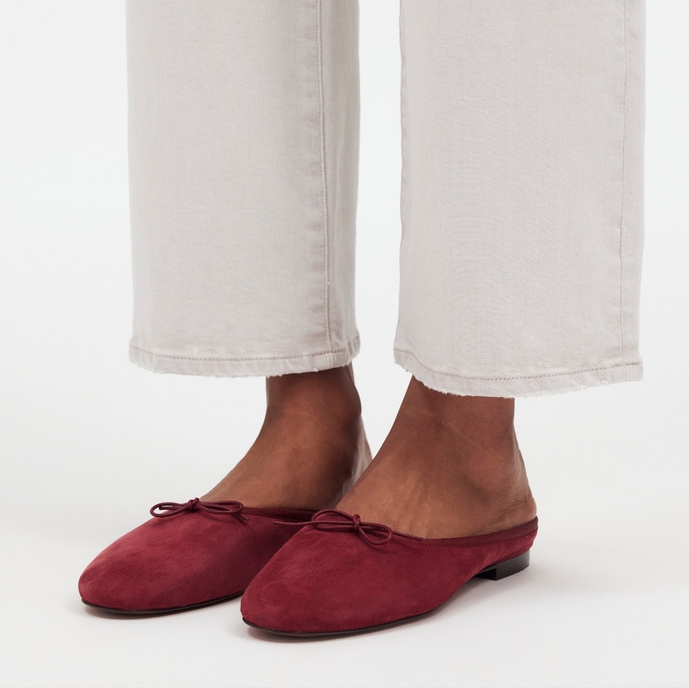 Madewell April Ballet Flat Mule in Suede